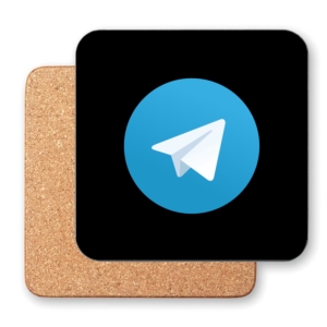 زیر لیوانی طرح  لوگوی تلگرام
