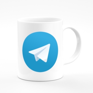 لیوان (ماگ) طرح  لوگوی تلگرام