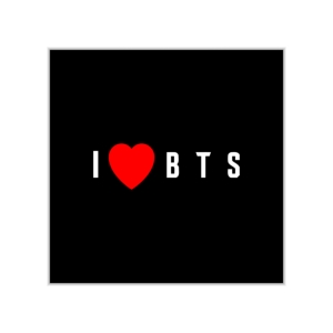 پوستر طرح  I Love BTS