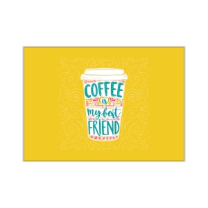 پوستر طرح قهوه، بهترین دوست من