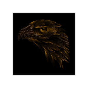 پوستر طرح ترسیم طلایی عقاب