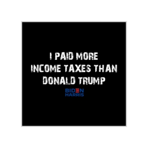 پوستر طرح جو بایدن: من مالیات بیشتری از دونالد ترامپ پرداخت کردم