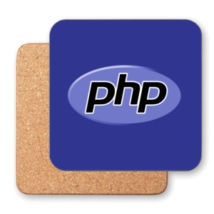 زیر لیوانی طرح لوگو زبان برنامه‌نویسی PHP