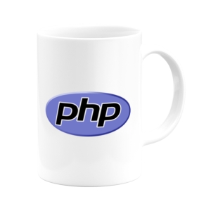 لیوان (ماگ) طرح لوگو زبان برنامه‌نویسی PHP