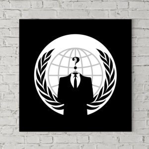 تابلو بوم طرح  لوگو گروه انانیموس (Anonymous)