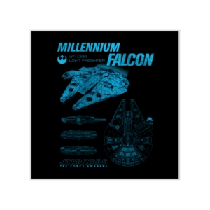 پوستر طرح شماتیک فضاپیمای میلینیوم فالکون (Millennium Falcon)