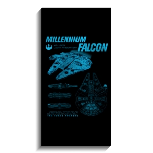 تخته شاسی طرح شماتیک فضاپیمای میلینیوم فالکون (Millennium Falcon)