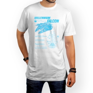 تیشرت طرح شماتیک فضاپیمای میلینیوم فالکون (Millennium Falcon)